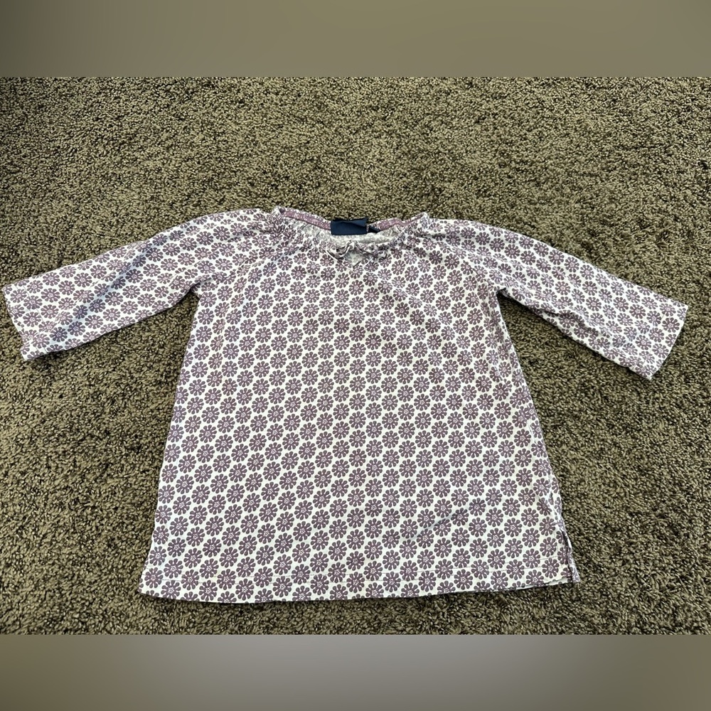 Mini Boden Baby Boden Girl’s Floral Top 2-3 years  Purple And White